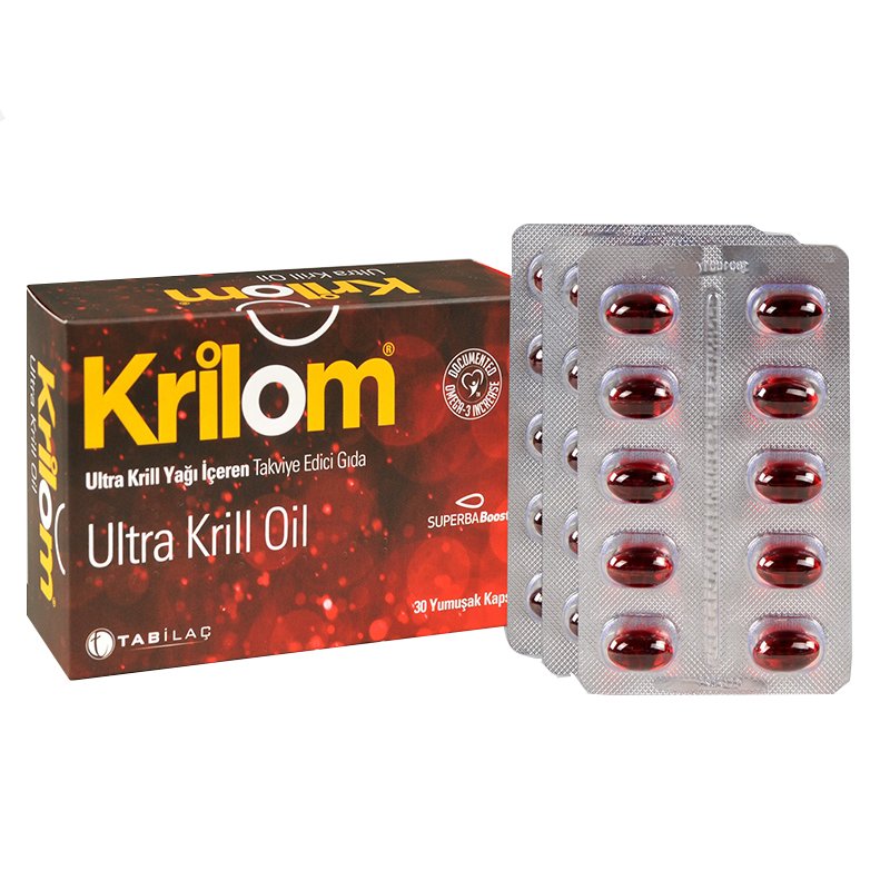 Tab İlaç - Krilom Ultra Krill Oil 30 Yumuşak Kapsül 8680133000508 | Fiyatı Özellikleri ve Faydaları